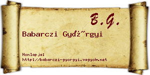 Babarczi Györgyi névjegykártya
